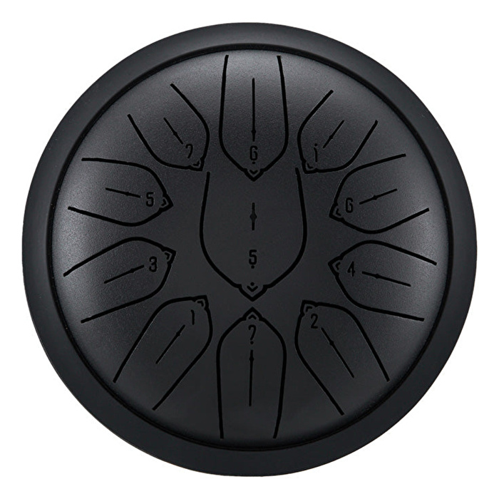 HLURU TWD11-6 INKBLACK - Harmonic Disc Tasarımlı 11 Notalı 6" D Majör Ink Black Tongue Drum